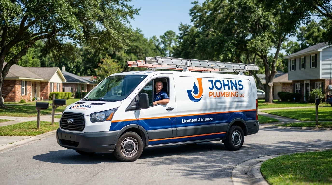 Johns Plumbing LLC service van in West Memphis, AR
