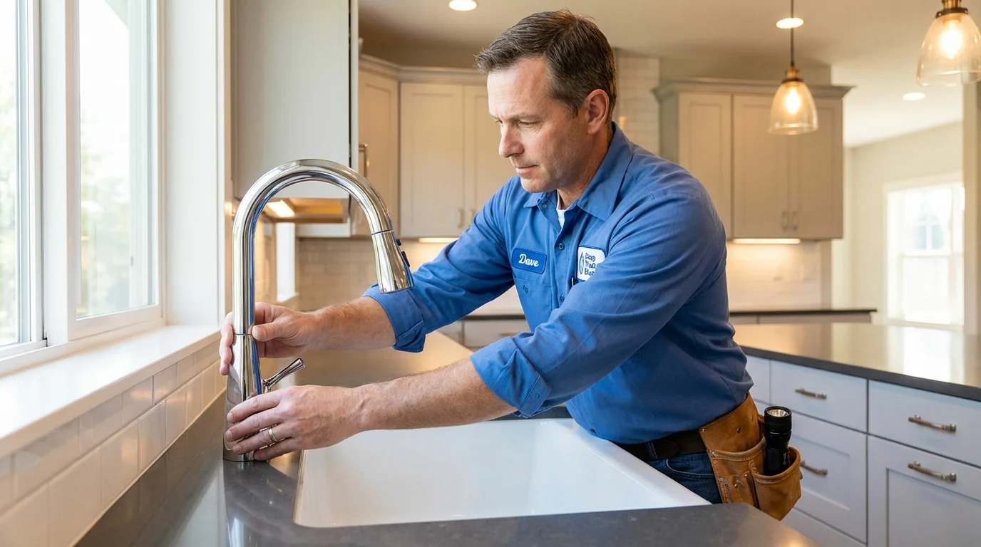 Kitchen faucet installation by Johns Plumbing LLC in West Memphis
